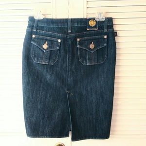 Rock & Republic | Dark Denim Midi Skirt w/Pockets